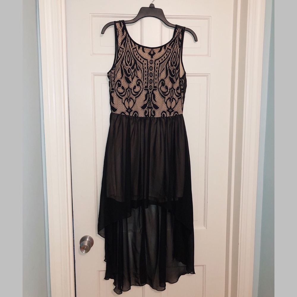 Black Lace High Low Dress Size 5